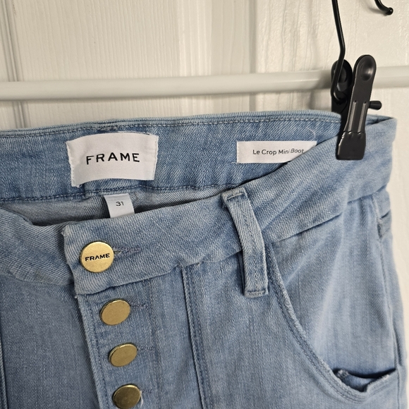 Frame Le Crop Mini Boot Carnation Size 31 - Picture 3 of 11